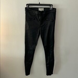 Current/Elliott Black Skinny Pants with Zipper